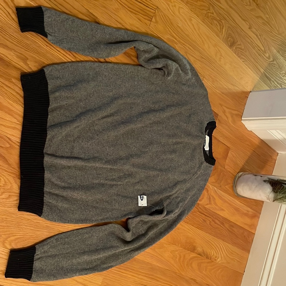 Grey and navy sweater!